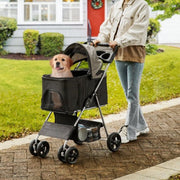 Hondenbuggy - Inklapbare Hondenkar - All terrain - Hondentrolley Aluminium - Huisdierentrolley - 16KG Laadvermogen