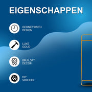 Welkomsbord - Feestartikelen – Voor bruiloften en evenementen – Groot frame Voor welkomsborden, zitplaatsen- of gastenlijst – Metaal, goud