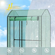 Foliekas Tuinkas - Winterbestendig - PE-folie 135 g/m² - Kweekhuis - Broeikas - Kweekkast voor tomaten & klimplanten - 200x66x170cm Wit