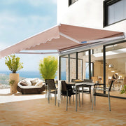 Balkon luifel - Klemluifel beige - 240x210cm - Zonwering buiten - Handmatig uitschuifbaar