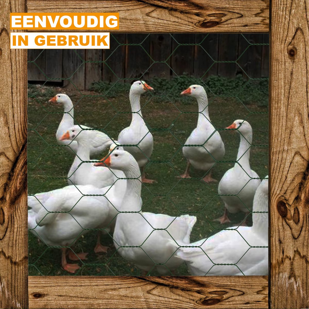 Tuinhek Hexagonaal Gevlochten - 25M x 100CM - PVC Gecoat Draadgaas - Sterke Omheining voor Tuin & Dieren
