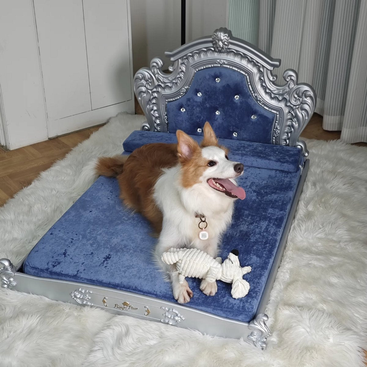 Hondenbank Diva Opulence - 100cm - Hondenbed - Hondensofa op poten - Hondenzetel - Comfort en zacht - Afneembaar kussen - Zacht