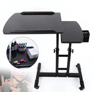 Mobiele Tattoo Werkbank - Werkstation - Tattootafel - Voor Tattoo Studio en Salon - In Hoogte Verstelbaar en Draagbaar Werkstation met Armsteun - Zwart