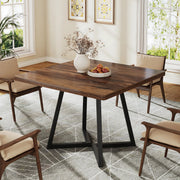 Eettafel Livanti - Voor 4 personen - Vierkant - Keukentafel 80cm - Voor eetkamer - Bruin