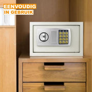 Digitale Stalen Beveiligingskluis Arvento - Commerciële Kluis - Wandmontage - 2 Sleutels - 4.6L