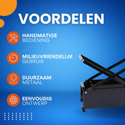 Brikettenpers - Papierpers - Pers - Voor Papier - Voor Tuin, Haard of Camping - Metaal - Zwart