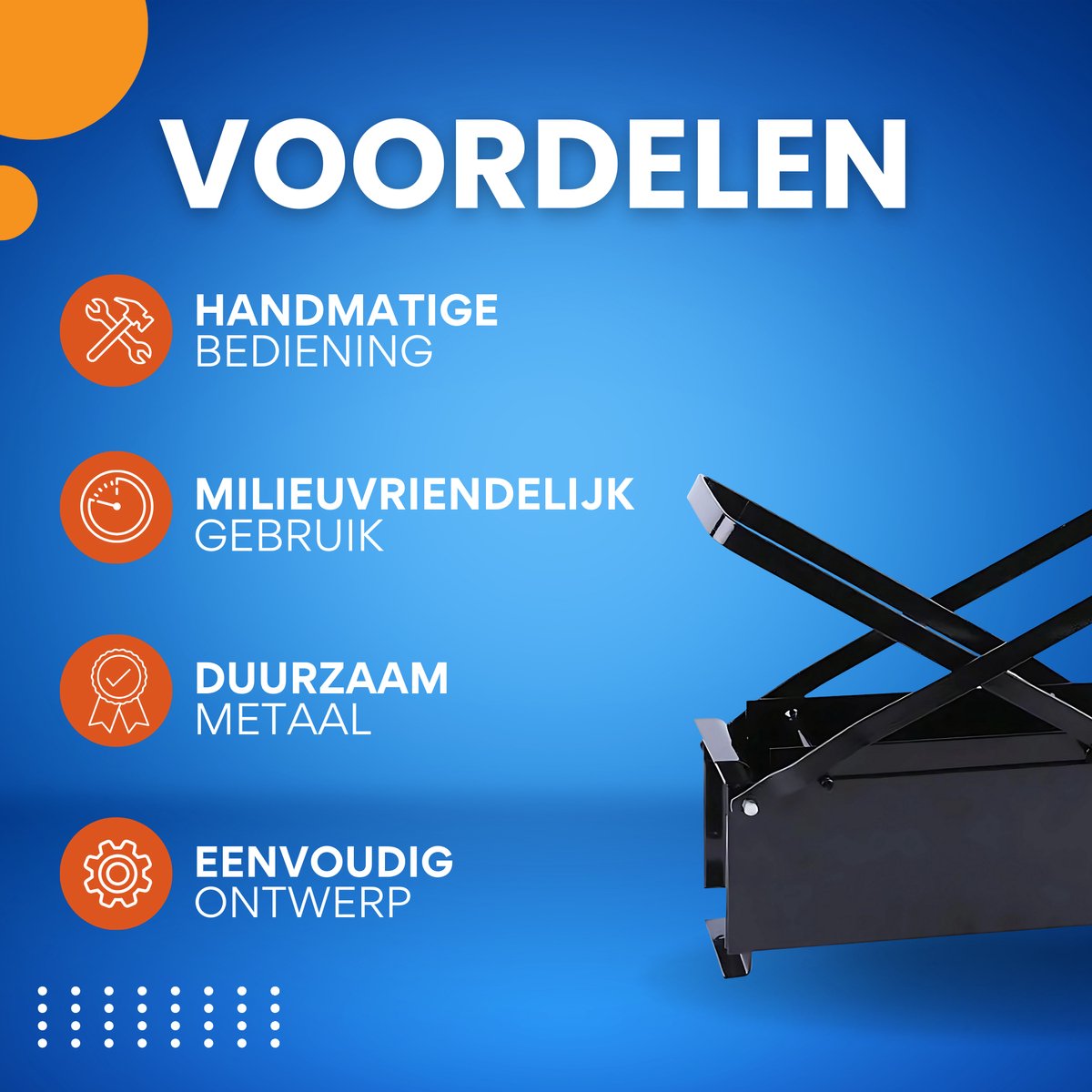 Brikettenpers - Papierpers - Pers - Voor Papier - Voor Tuin, Haard of Camping - Metaal - Zwart