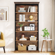Boekenkast Vexa - Bruin - 6 Lagen - Boekenrek Opbergrek - Voor Woonkamer, Kantoor of Slaapkamer