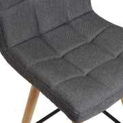 Barkrukken - Donkergrijs - Linnen - Hoge rugleuning - Zithoogte 70cm - Set van 2