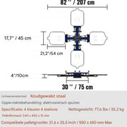 Zeefdruk set 360 graden - Roterende machine - Geschikt voor inkt of verf - 54x45 cm - Textiel - Dubbel Laags - Frame - Voor T-shirts & Textieldruk