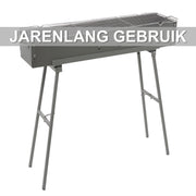 BBQ-grills - Voor camping - Draagbare, opvouwbare houtskoolgrill - Grijs - 60*18*65cm