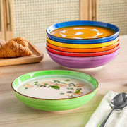 Valenza Dessertborden - 24 delig - 6 persoons - Kleurrijk - Dinerborden - Bordenset - Diepe borden - Ontbijtborden - Servies - Keukenservies