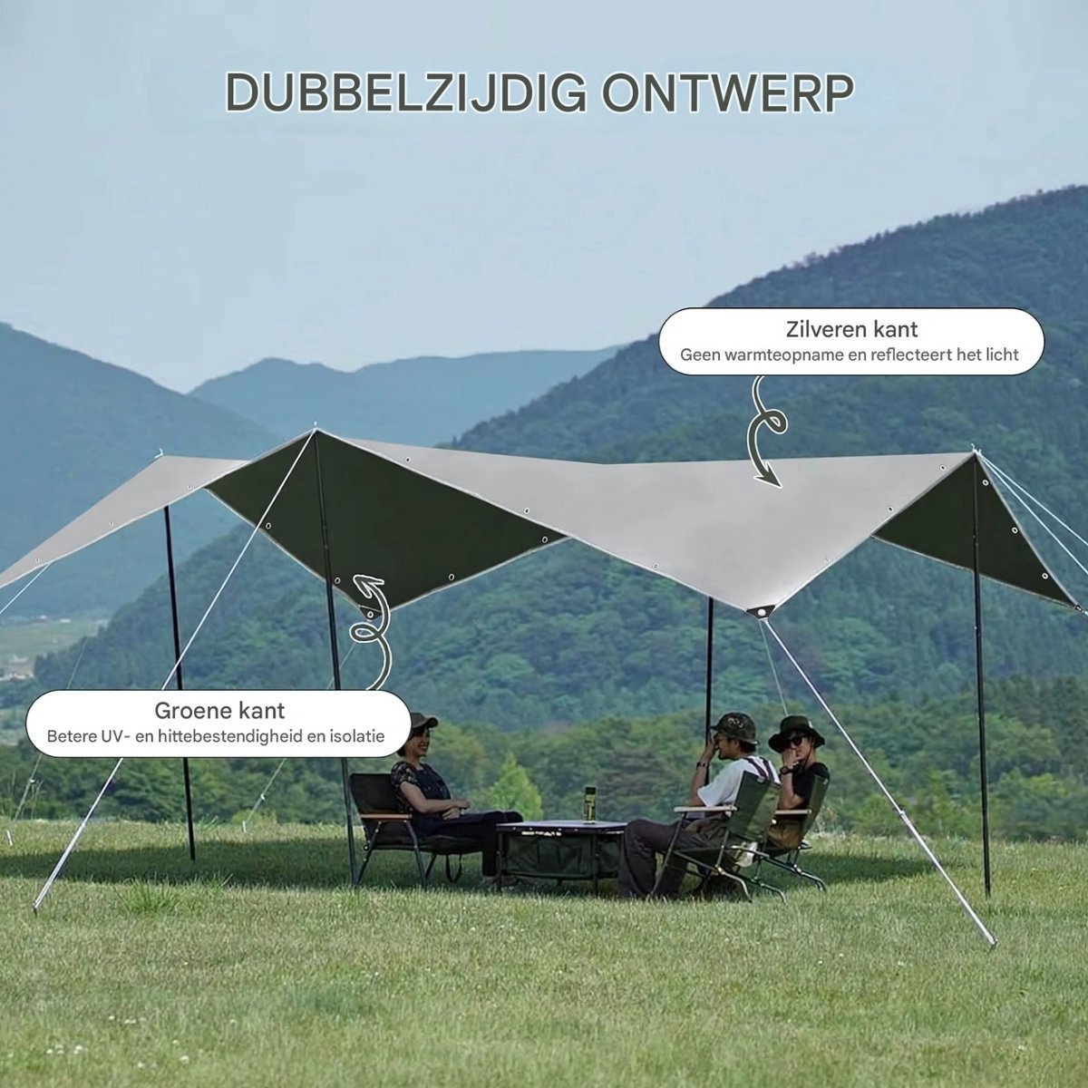 Tavien Dekzeil - 180g/m² PE - Voor Tuinmeubelen, Zwembad, Hout, Auto & Boot - Waterdicht - Weerbestendig zeildoek - 300x300cm - Wit - Bouwzeil - Afdekzeil - Beschermhoes