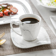 Opulent Ontbijtborden – 12 persoons – 60 delig – Marmerlook Keramisch – Dinerborden – Kleine Borden