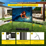 Projectiescherm deluxe - 80 inch - Beamerscherm - HD 4K - Projectiedoek - Beamer Scherm - 160° Kijkhoek