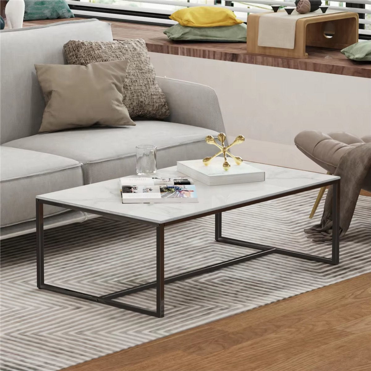 Opulence Eettafel Opulence - Marmer look - Uitschuifbaar - 150 to 180cm - Zwart