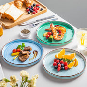 Belviano Serviesset - 12 delig - 4 persoons - Blauw - Dinerborden - Bordenset - Diepe borden - Ontbijtborden - Servies - Keukenservies