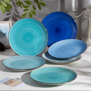 Celestia Serviesset - 16 delig - 4 persoons - Marine blauw - Dinerborden - Bordenset - Diepe borden - Ontbijtborden - Servies - Keukenservies