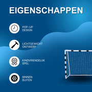 Opvouwbaar Voetbaldoel - Voetbalgoal - Voor Kinderen - Buitenspeelgoed - 305 X 201 cm - Zwart