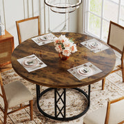 Eettafel Ceylix - Ronde Tafel 120cm - Voor 4 Personen - Voor Eetkamer of Keuken