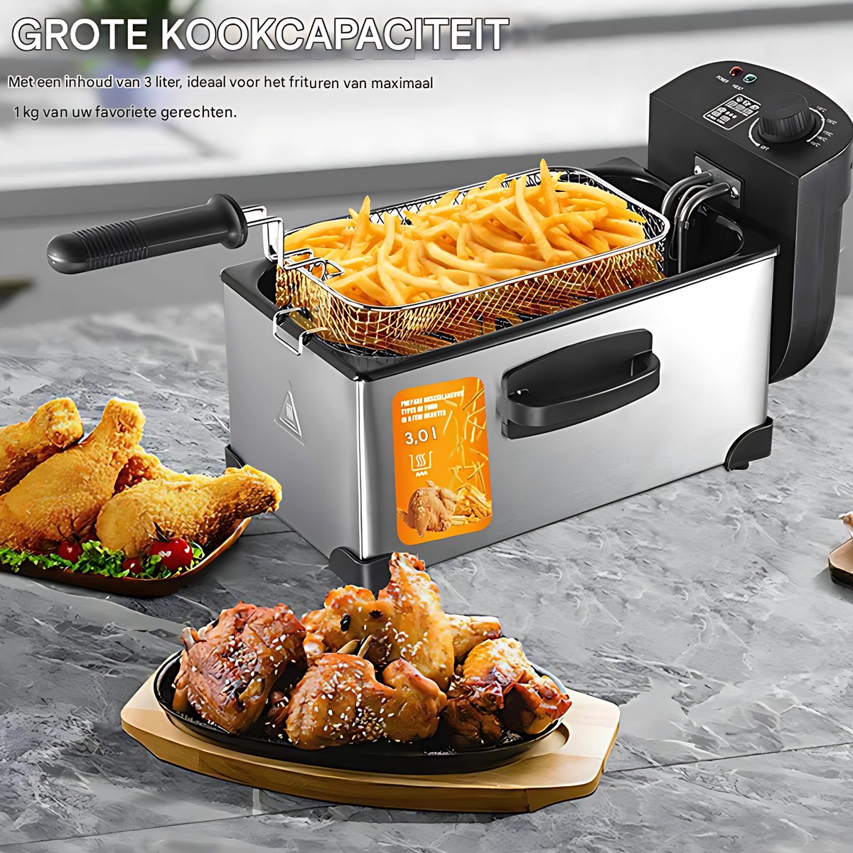 Oven - Grill rooster - Bakplaat - Airfryer - Voor Gezond en Slim Koken - 6L of 9L Capaciteit, 1500W/2400W, Smart Multifunctionele Convectie Oven - EU Plug, Olievrij