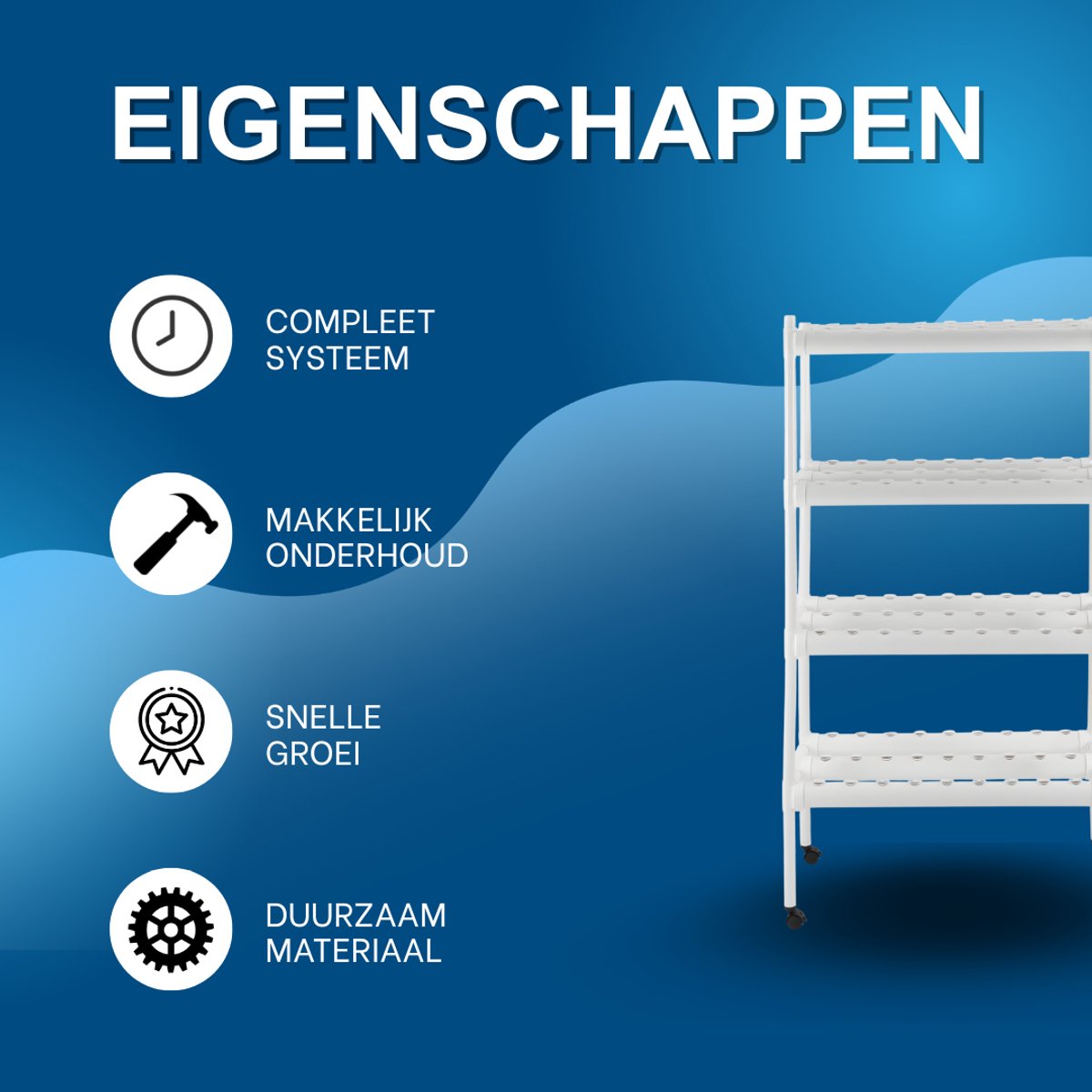 Kweeksysteem - Kweektafel - Voor binnen- of kweekgebruik - Kunststof / Groen