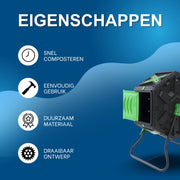 Compostbak - Bio afvalbak - Voor thuiscompostering - Enkele kamer voor makkelijk composteren - Duurzaam kunststof