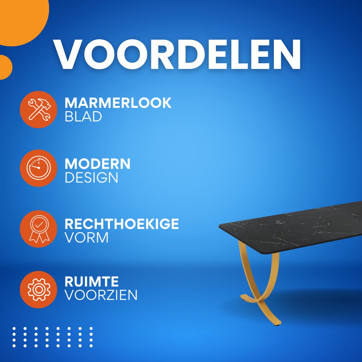 Eettafel Sillia - 160cm - Voor 4-6 Personen - Voor Keukentafel en Eetkamer - Zwart