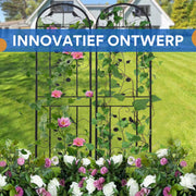 Tuin Trellis Hek - 2 stuks - Voor Buiten - Metalen Klimplant Bloempanelen - 188cm - Anti-Roest Scherm voor Rand en Tuinrand