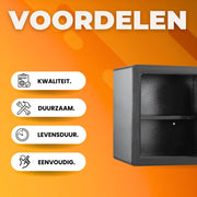 Brandwerende kluis 51L - Inbraakwerend - Met cijferslot & sleutel - Waterdicht - Voor thuis, kantoor, geld en sierraden