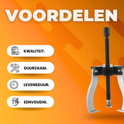 Poelietrekker - Cranktrekker - Lagertrekker - Vliegwieltrekker - Kogellagertrekker - 2-delig Trekgereedschap - Lagertrekker Set Maat 2 of 5