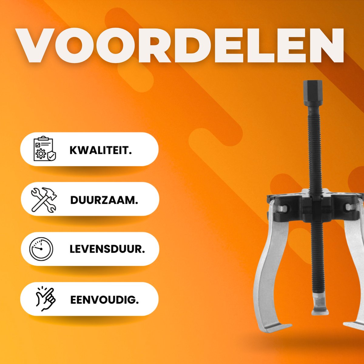 Poelietrekker - Cranktrekker - Lagertrekker - Vliegwieltrekker - Kogellagertrekker - 2-delig Trekgereedschap - Lagertrekker Set Maat 2 of 5