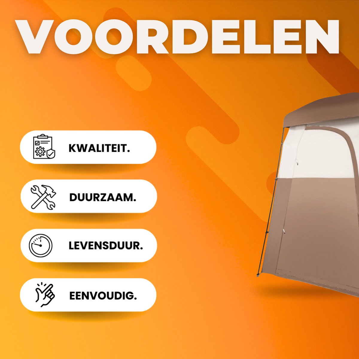 Douchetent Deluxe - Omkleedtent - Camping - 2 Persoons - 84"x42" - Privacytent Voor Omkleden