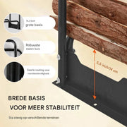 Metalen brandhoutrek - Houtrek - Waterdichte Hoes - 400KG