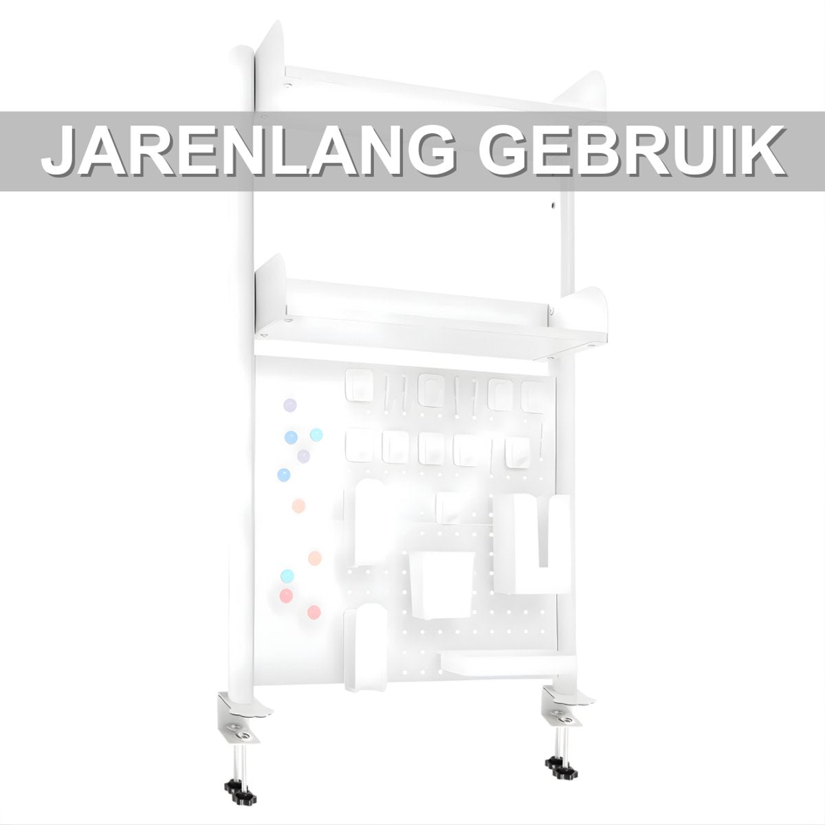 Bureau oranizer - Voor werkplek en studie - Multifunctionele organizer - Compact en praktisch voor op het bureau - Wit