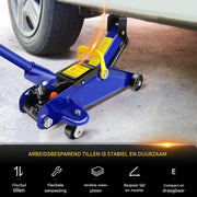 Hydraulische Trolley Jack - 2 Ton - Kraan Hijskop Vloer Jack - Heavy Duty Auto & Caravan Standhouder - Hefgereedschap voor Reparatie