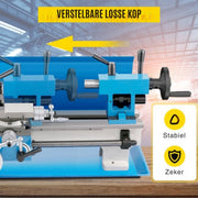 Draaibank PRO - Precisie Metaaldraaibank - 180x350mm Draaibank voor metaal
