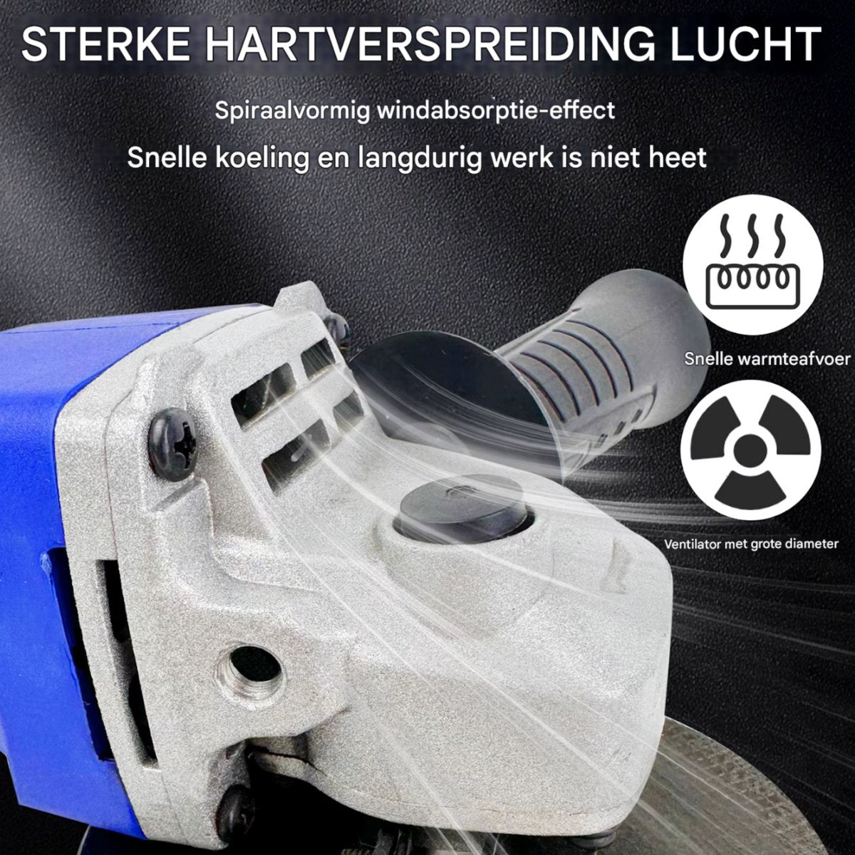 Krachtige Haakse Slijper Tavien - 115mm - 4,5 Inch - 5000W 12000 RPM Elektrische Slijpschuurmachine voor Metaal en Tegelsnijden - M14