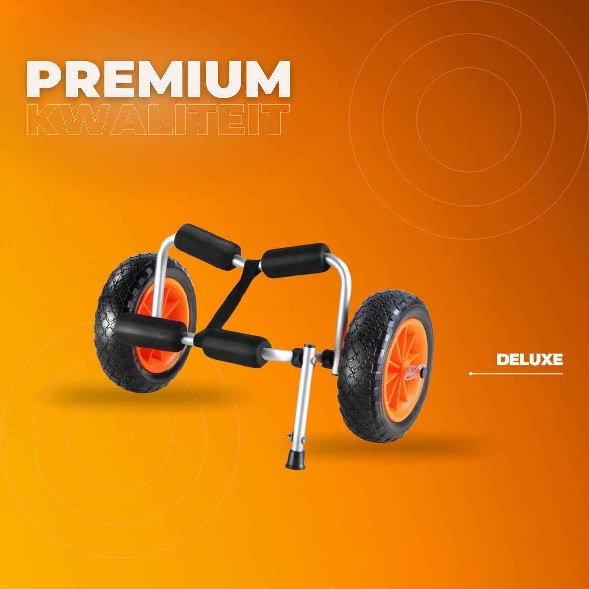 Kajak trolley - Voor SUP, Kano, Kayak, Surfplank - Surf trolley - Opvouwbare Kano trolley - PU Banden - 113KG