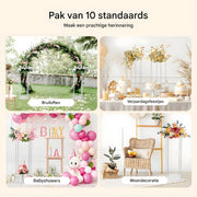Bloemenstandaard - Voor Bruiloften / Bloemdecoratie - Set van 10 - Clear