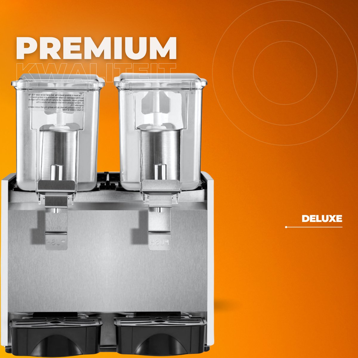 Proffesionele Drankdispenser RVS - Sapdispenser- met kraantje - 2 Tanks van 12L - Professioneel Koelelement