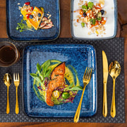Castella Serviesset - 16 delig - 4 persoons - Blauw - Dinerborden - Bordenset - Diepe borden - Ontbijtborden - Servies - Keukenservies