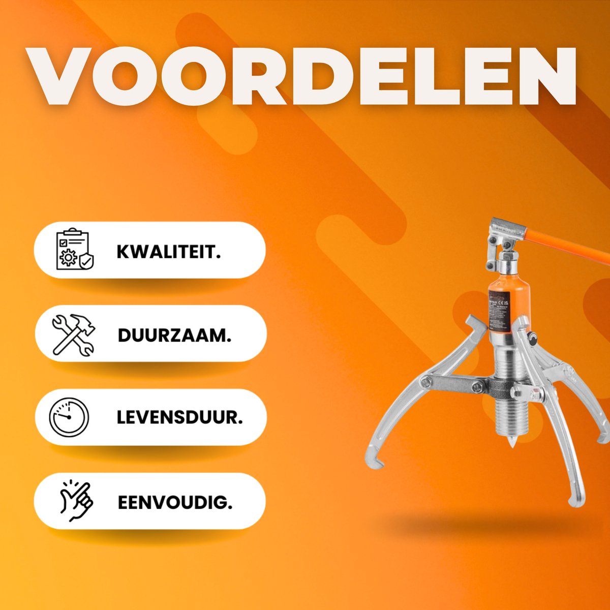 Lagertrekker Gereedschap set PRO - Poelietrekker - 15T Hydraulisch - Twee/Drie Klauw Trekkerset