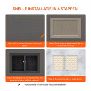 Douchenis - Wandnis - Inbouwnissen- Voor Badkamer & Douche - Zwart - 2 vakken - 41 × 81 cm