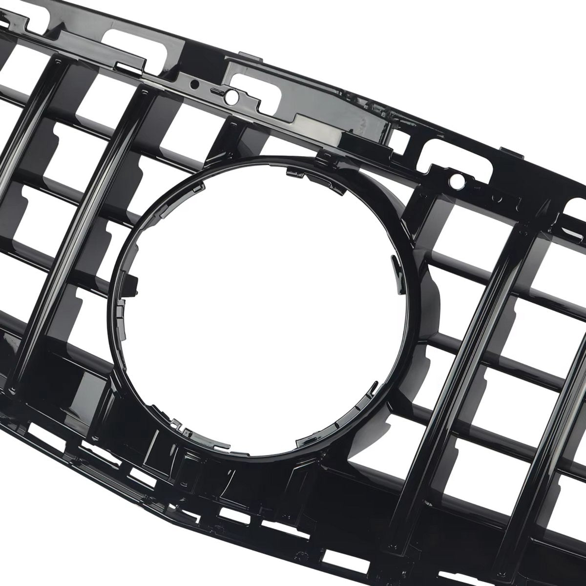 Grille - Voor Mercedes E-Klasse W212 E300/E350/E400 2014-2016 - Auto accessoires - GT grille - Kapgrille - Gloss Zwart