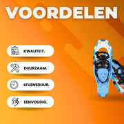 Sneeuwschoenen voor Heren, Dames & Jeugd - Maat 39-40 - Snowboots - Outdoorlaarzen - Lichtgewicht met Trekkingstokken - Aluminiumlegering, Gemakkelijk te Dragen