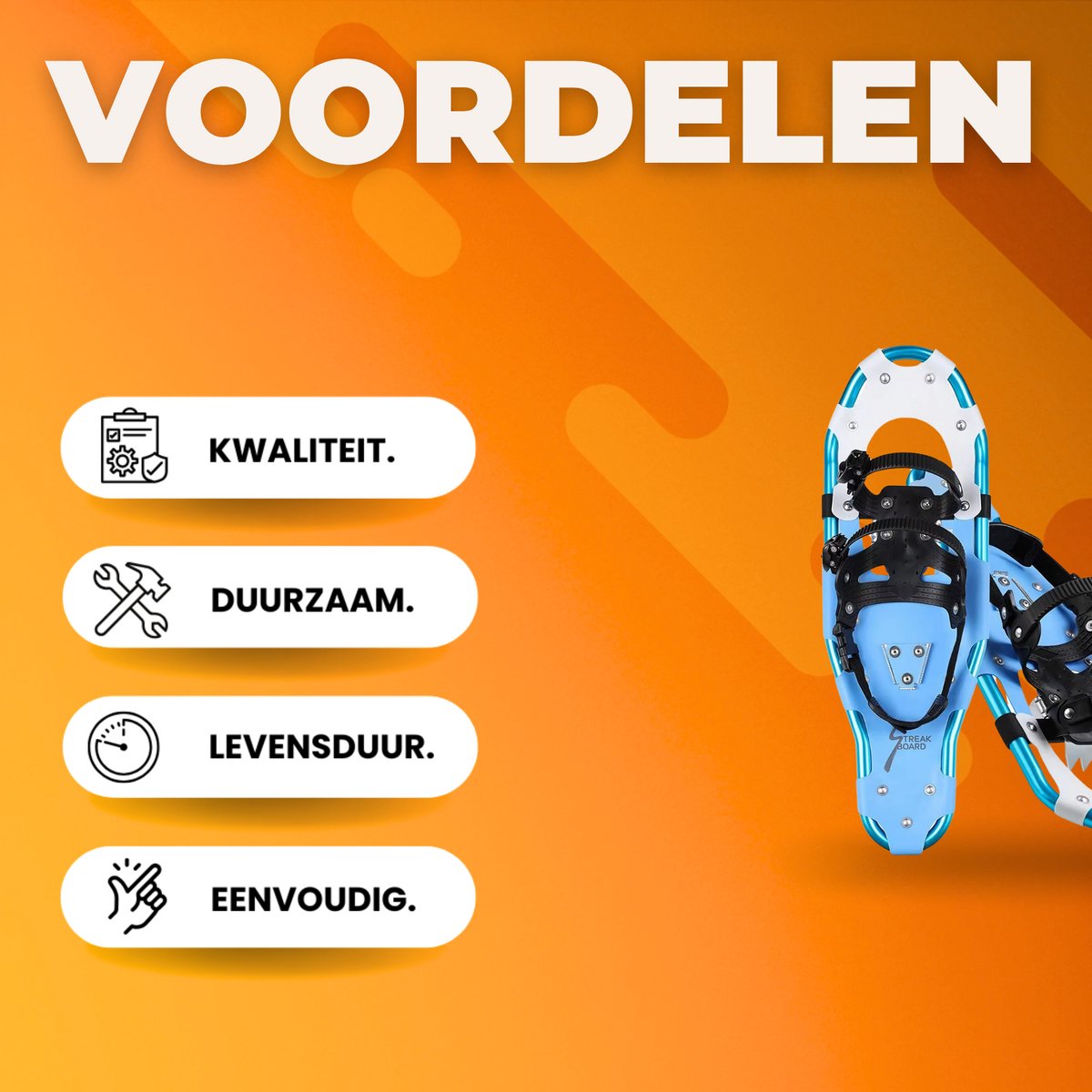 Sneeuwschoenen voor Heren, Dames & Jeugd - Maat 39-40 - Snowboots - Outdoorlaarzen - Lichtgewicht met Trekkingstokken - Aluminiumlegering, Gemakkelijk te Dragen