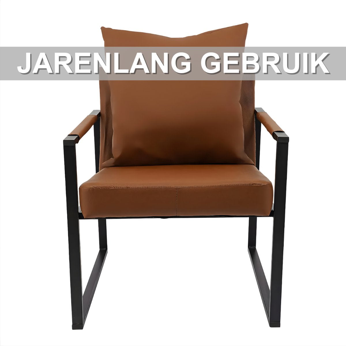 Fauteuil- Voor Woonkamer - Moderne Lounge - Stof /Bruin