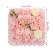 Achtergrond - Muurdecoratie - Backdrops - Achtergronddoek – Voor Bruiloft & Fotobackdrops – 3D Bloemenmuur – Set van 12 - Roze bloemen