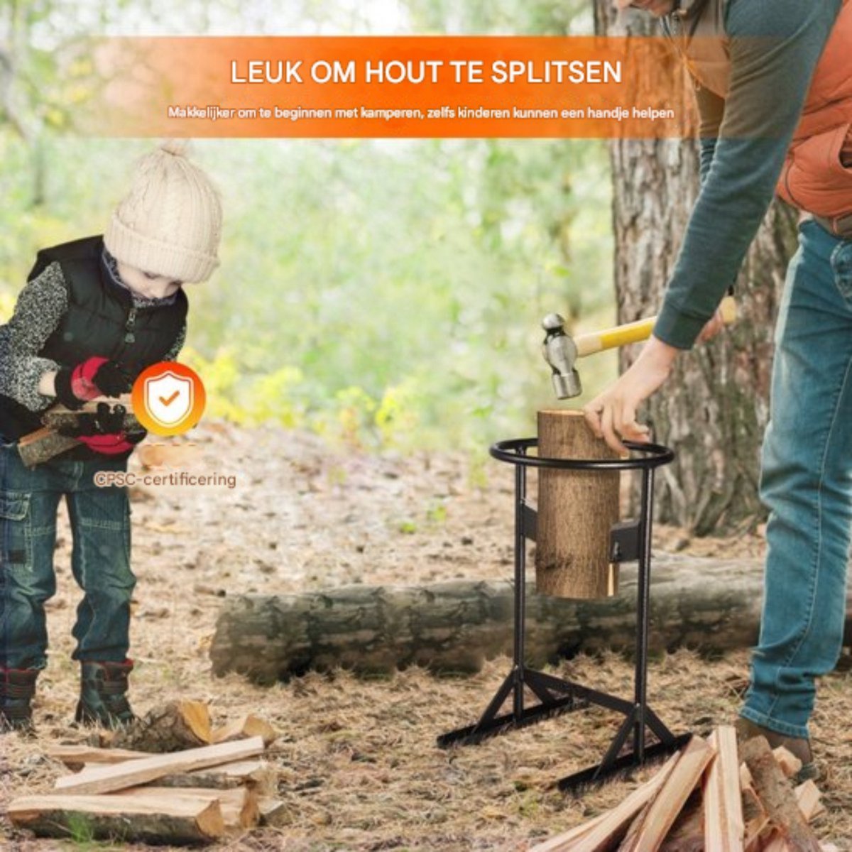 Houtklover PRO - Houtkliever - Kloofgereedschap - Houtsplijter - Kloofwig - Voor Houtsnijwerk en Blokken